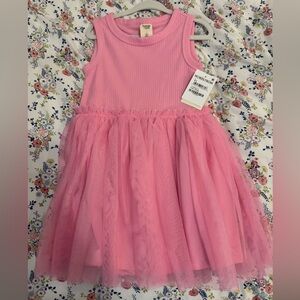 NWT baby toddler kids girl 3t Tucker + Tate Pink Ribbed and princess tulle dress